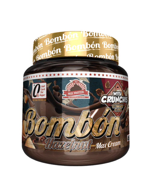 BOMBÓN HAZELNUT MAX CREAM WITH CRUNCHIS 450 G MAX PROTEIN