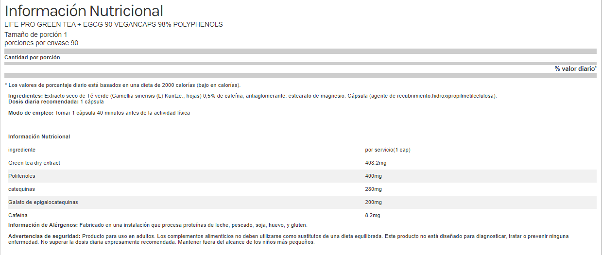 Captura-de-pantalla-2024-07-19-150426.png GREEN TEA EXTRACT + EGCG 90 VEGAN CAPS LIFE PRO