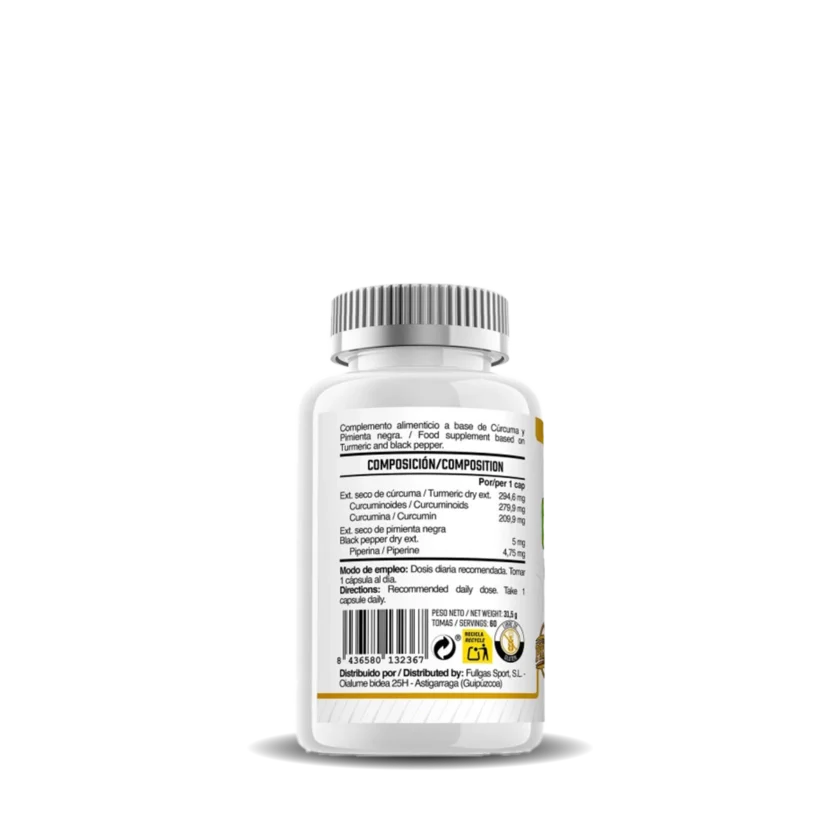 CURCUMA CON BIOPERINA 60 CÁPSULAS FULL GAS
