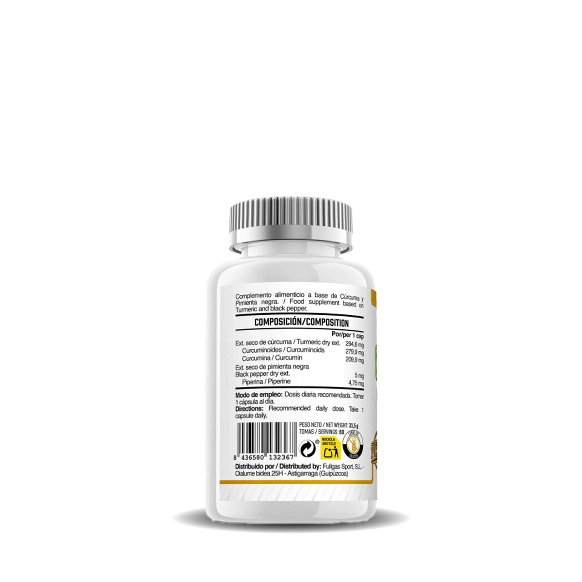 CURCUMA CON BIOPERINA 60 CÁPSULAS FULL GAS