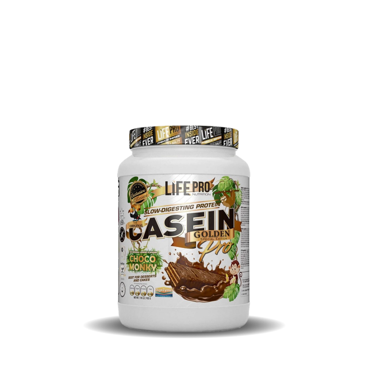 CASEIN GOLDEN CHOCO MONKY 900 G LIFE PRO