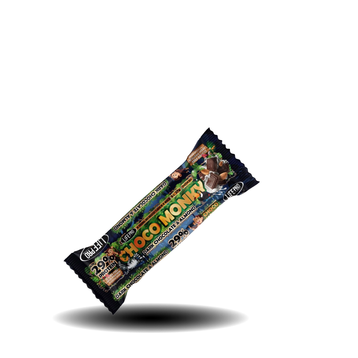 life-pro-fit-food-choco-monky-bar-29-protein.webp LIFE PRO BARRITA CHOCO MONKY & ALMENDRA 27g