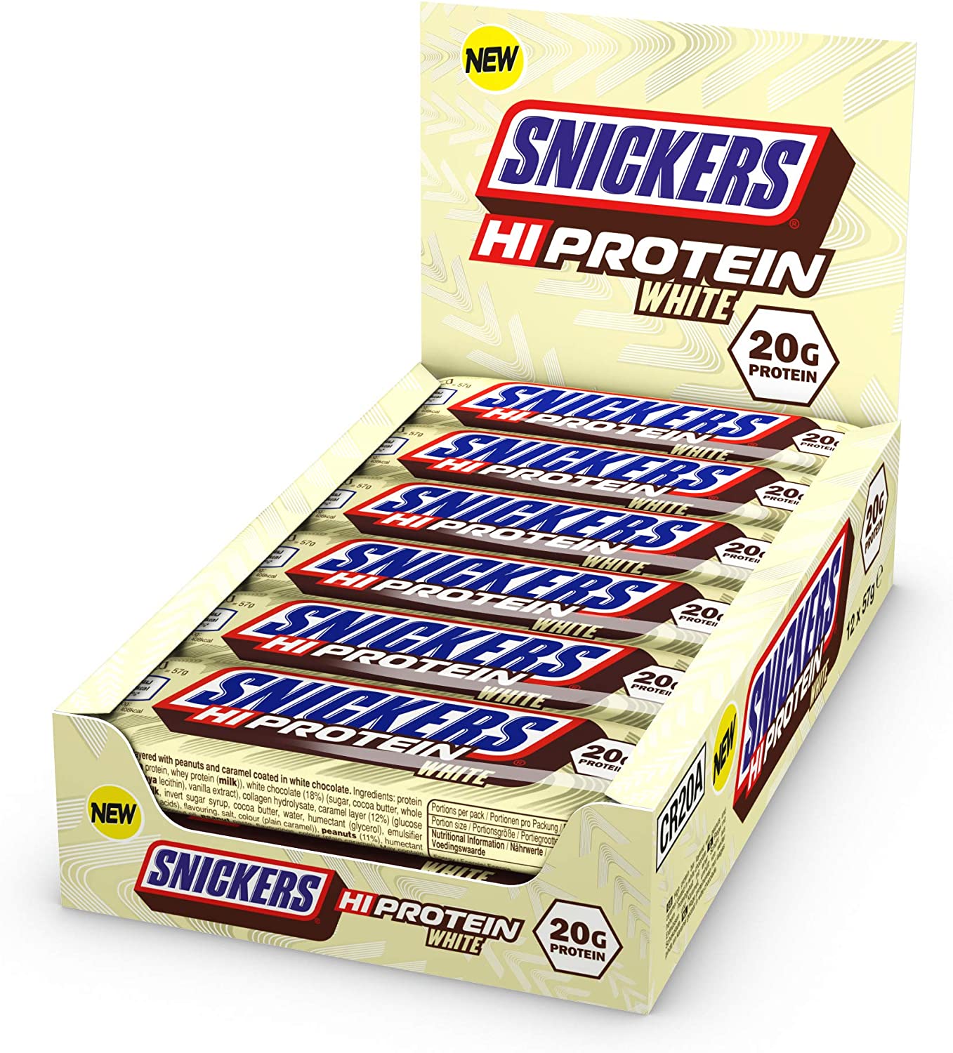 snickers-white-bar-1 HI PROTEIN LOW SUGAR BAR 57 G SNICKERS
