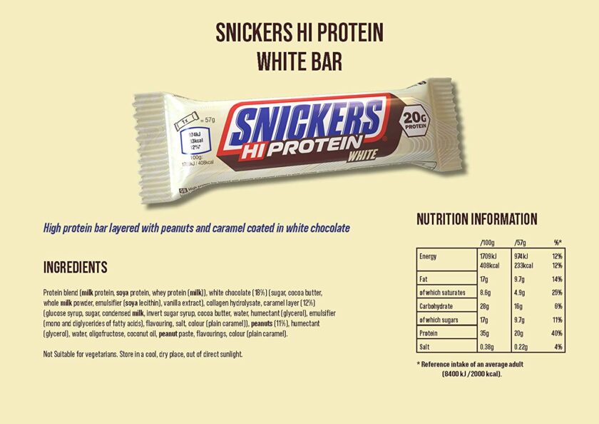 HI PROTEIN LOW SUGAR BAR 57 G SNICKERS